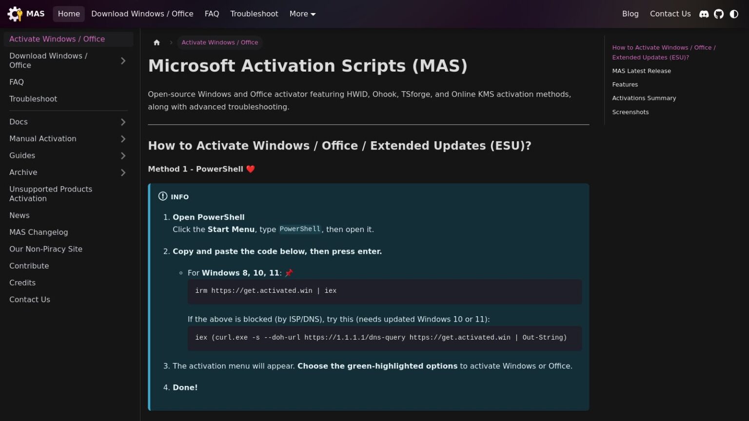 Microsoft Activation Scripts The Computer Blog