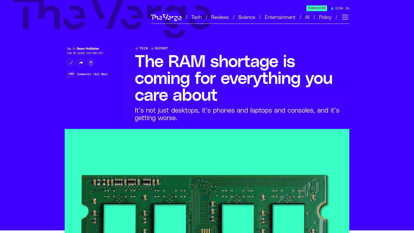 Ram Memory Shortage Cycle The RAM Shortage Is Coming for Everything You Care About – The Computer ...